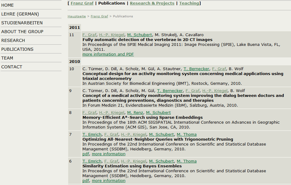 Bibtex-Extension-Demopage The extension in action